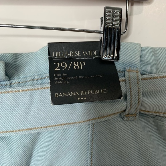 New Banana Republic Womens High Rise Paper Bag Jeans 29/8P Light wash BNWT - Picture 8 of 10